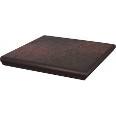 Ступень клинкерная с капиносом 33x33 Semir  Rosa наружная